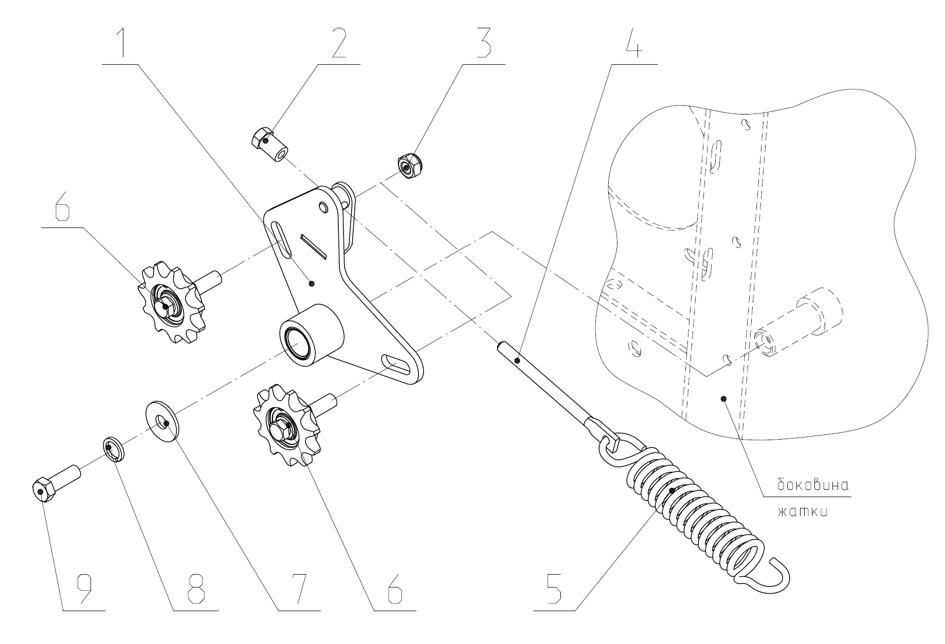 Натяжник в соре ЖНПС 00.130